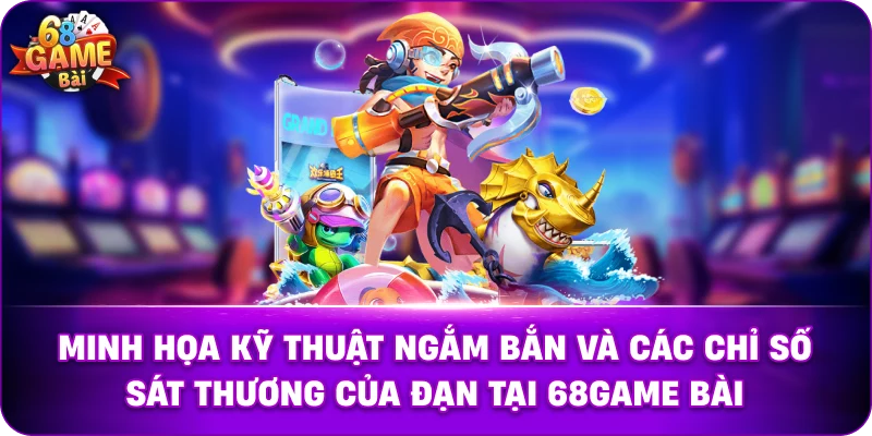 Minh họa kỹ thuật ngắm bắn và các chỉ số sát thương của đạn tại 68game bài.